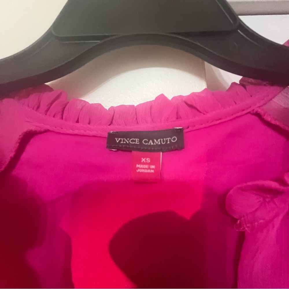 Vince Camuto Size XS Vibrant Pink Long Sleeve Dress - Picture 5 of 5